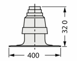 Vaillant schouwkap DN80 (PP) voor vaste buis