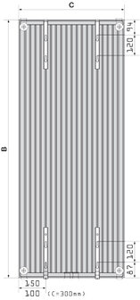 Radson Vertical Radiator T20 H1800 B750 (2048 Watt) - RAL 9016