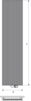 Vasco Bryce V100 Verticale Aluminium Radiator H1800 B375 (1373 Watt) - witte structuurlak S600