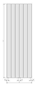 Radson Faro Verticale Radiator T21 H1800 B450 (1329 Watt) - RAL 9016