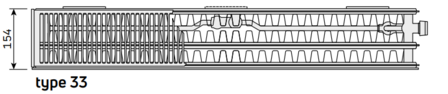 Radson radiator Parada FLEX 8C  NEW  H900 L500 T33 (1586 W)