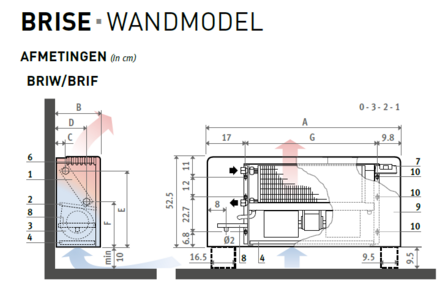 Jaga Brise BRIW.06 ventiloconvector wandmodel 10380 W (EN442/75/65/20)