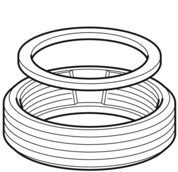 Geberit Verloopstuk 6/4 - 5/4 Plat in PP