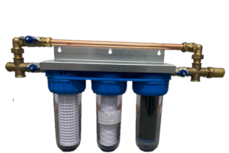 BYPASS 3/4&quot; MET WATERSLAGDEMPER  VOOR HONEYWELL FF60 TRIPLEX WATERFILTER