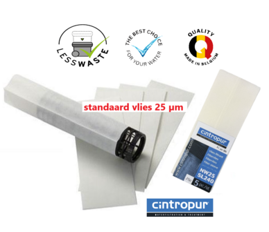 Cintropur STANDAARD Filtervlies 25&micro;m (5 stuks) Voor de NW25 - FWVCO25NW250