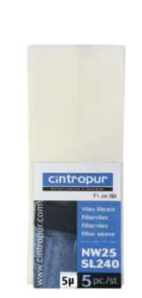 Cintropur Filtervlies 5 &micro;m (5 stuks) Voor de NW25 - FWVC005NW250