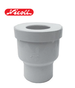 Nicoll WC aansluit- Potstuk Recht 90mm QW44