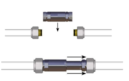 uitschuifbare reparatie koppeling voor 3/4&quot; Euroconus