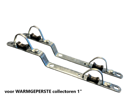 Tiemme Dubbele Collectorbeugel  1&quot; (2 stuks) Voor warmgeperste Collector Met Ingebouwde Kranen  