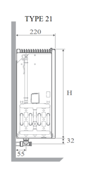 Jaga Strada Hybrid MM  35 x 060 x 21 (2561 W bij regime 75/65/20&deg;C)