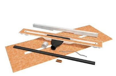 CarroDrain vloergoot  Cayman LOW met ZWART Rooster 90 cm