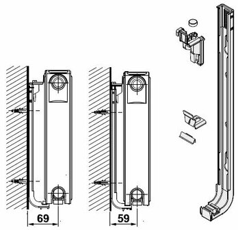 VKM8 UNI T22 Paneelradiator H900 L500 (1168 Watt)  8-aansluitpunten