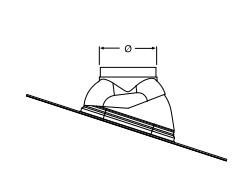 XP Aluslab schuins dak voor Concentrische Dakdoorvoer 80/125 mm  (PP/Staal)