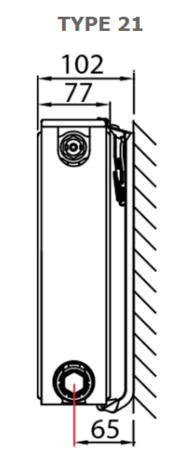 Stelrad paneelradiator Novello 8 T21 H600 L1400 (1883 Watt)