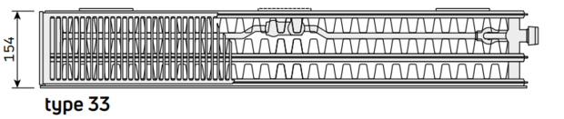 Radson radiator Parada FLEX 8C  NEW  H600 L800 T33 (1847 W)