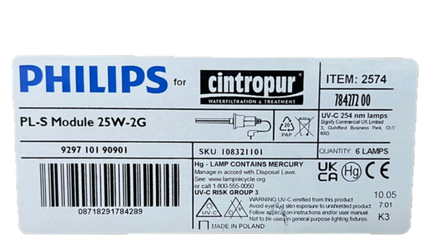 Cintropur Vervanglamp 25 W UV 2100 - FWUVLAMP2100