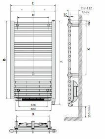 Radson Flores Elektrische Radiator H862  B500 (1700 Watt) ELEKTRISCH  met PTC BLOWER