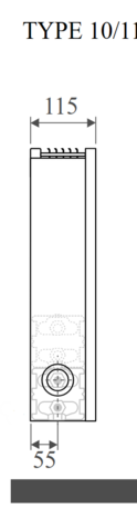 Jaga Strada  Twin radiator 35 x 060 x 11 (718 W  bij regime 75/65/20°C)