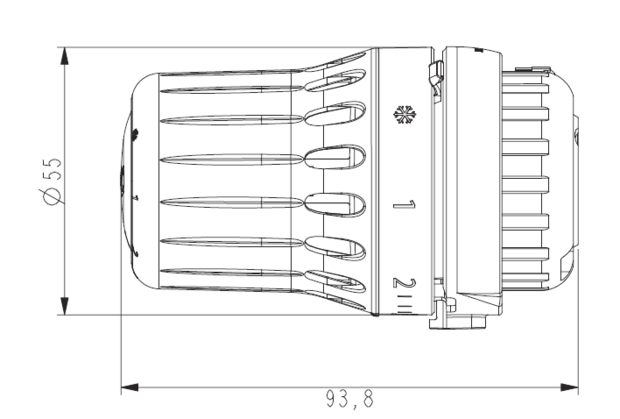 Danfoss  Thermostaatkop  React RA Click	015G3090