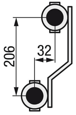 set messing Vloerverwarmingscollector 1¼" met 19 Kringen Collector 1¼"  incl  Debietmeters 